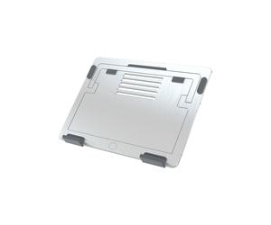 Cooler Master ErgoStand Air Argent - Support Notebook 10"-15.6" Aluminium/Caoutchouc - 5 Niveaux Hauteur - Charge Max 20kg - Pliable 215x298x17mm