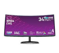 Cooler Master GM34-CW Moniteur de Jeu pour PC incurvé 34 "21: 9, UltraWide Frameless QLED WQHD 3440x1440P Panneau 1500R VA, HDMI 144Hz Haut-Parleur intégré Montage VESA AMD FreeSync2
