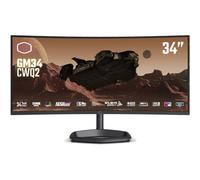 Cooler Master GM34-CWQ2 Écran d'ordinateur incurvé 34" 165 Hz|180 Hz (OC) VA Quantum Dot UWQHD 3440 x 1440, 2 ms (GtG) | 0,5 ms (MPRT), Curve 1500R, FreeSync Premium, DP1.4 x 1, HDMI 2.0 x 2, USB C* 1