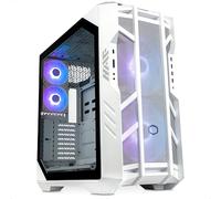 Cooler Master HAF 700 White Boîtier PC, Full-Tower, Compatible E-ATX, 5 Ventilateurs Préinstallés, Bracket Radiateur Rotatif, Refroidissement Grand Volume, Panneau Latéral TG, Contrôleur ARGB Inclus