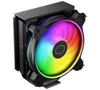 Cooler Master Hyper 212 Halo Black - Refroidisseur d'air pour CPU, ventilateur PWM de 120 Halo², ARGB à double boucle, couvercle supérieur en aluminium, 4 tubes de chaleur en cuivre, 154 mm de haut