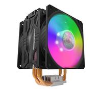 Cooler Master Hyper 212 LED Turbo ARGB Refroidisseur CPU, Finition Aluminium Noir de Jais, 4 Heatpipes à Contact Direct Continu, Double Ventilateur SickleFlow 120 ARGB en Push-Pull, Contrôleur Inclus