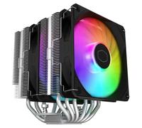 Cooler Master Hyper 620S - Refroidisseur d'air double tour pour processeur - Synchronisation ARGB - Ventilateur PWM de 120 mm - 6 tubes chauffants en cuivre à contact direct - 154,9 mm de haut