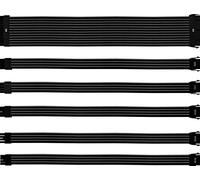 Cooler Master Kit Câbles d'Extension PSU - Calibre 16AWG, Gaine PVC 3 Couches, Rallonge Compatible ATX, Longueur 30cm, avec Câble CPU 8 Broches pour Alim. 16-EPS inclus - Noir