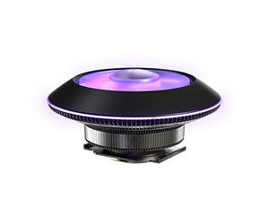 Cooler Master MasterAir G100M - Ventilateur de processeur, colonne de dissipation low-profile, mini-ITX, ventilateur PWM 92mm avec anneau RGB, contrôleur RGB filaire, compatibilité prise universelle