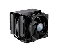 Cooler Master MasterAir MA624 Stealth Ventirad Double-Tour pour Processeur - Ventilateurs SickleFlow 140 V2 Push/Pull, 6 Caloducs, Installation Facile, Finition Noir Mat - Compatible Prise Universelle