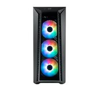 Cooler Master MasterBox 520 - Boîtier PC Moyen Tour Chassis ATX, 4 x Ventilateurs Préinstallés, Plusieurs Configuration du Flux d'air, Panneau Avant & Latéral Verre Trempé, Contrôleur ARGB - Noir