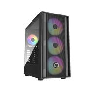 Cooler Master MasterBox 600 Boîtier PC Airflow E-ATX - Supporte MB Back-Connect & Radiateur 420mm, Ventilateurs PWM ARGB Pré-Installés 3 x 140mm & 1 x 120mm, Côté Verre Trempé, USB 3.2 Gen 2x2 Type-C