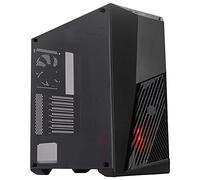 Cooler Master MasterBox K501L - Boîtier PC Moyen tour ATX avec ventilation inclinée, éclairage LED rouge, panneau latéral transparent, configurations de flux d'air flexibles Noir