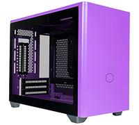 Cooler Master MasterBox NR200P Boîtier d'ordinateur Mini Tour ITX, Panneau en Verre trempé, Plusieurs Options de Refroidissement, Affichage GPU Vertical, Accessible à 360 degrés sans Outil, Violet
