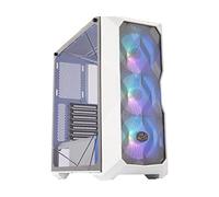 Cooler Master MasterBox TD500 Tour intermédiaire ATX avec Panneau Avant en Maille polygonale, Verre trempé cristallin, E-ATX jusqu'à 26,7 cm, Trois Ventilateurs d'éclairage ARGB de 120 mm