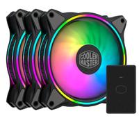 Cooler Master MasterFan MF120 Halo 3-en-1 ARGB - Ventilateurs de Boîtier 120 mm, Éclairage ARGB à Double Boucle, Pales Hybrides Incurvées, Capteur Intelligent Anti-Bourrage, Avec Contrôleur