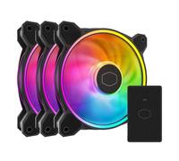 Cooler Master MasterFan MF120 Halo² Boîtier PC 3 en 1 | Refroidisseur de liquide | Ventilateur de refroidissement d'air, anneaux LED ARGB à double boucle, anneaux LED ARGB, PWM dynamique 120 mm 2050