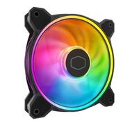 Cooler Master MasterFan MF120 Halo² Ventilateur à double anneau ARGB Gen 2, 120 mm 2050 tr/min, pales de ventilateur élargies, cadre hybride pour boîtier PC, refroidisseur liquide et air
