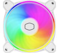 Cooler Master MasterFan MF120 Halo2 ARGB Blanc - Boîtier et ventilateur de refroidissement, éclairage RVB adressable à double anneau, roulement de fusil, lames d'équilibrage d'air élargies, protection