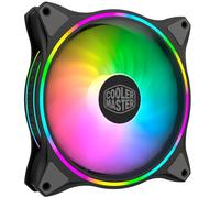 Cooler Master MasterFan MF140 Halo ARGB - Ventilateurs de Boîtier 140 mm, Éclairage RGB Adressable à Double Boucle, Pales Hybrides Incurvées, Capteur Intelligent Anti-Bourrage