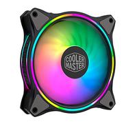Cooler Master MasterFan MF140 Halo Ventilateur ARGB à 3 broches, 24 LED indépendantes, ventilateur à pression statique PWM de 140 mm, coussinets absorbants pour boîtier d'ordinateur et radiateur