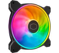 Cooler Master MasterFan MF140 Halo2 ARGB - Ventilateur de Boîtier 140mm, Éclairage ARGB à Double Boucle, Roulement Rifle, Pales Air Balance Agrandies avec Capteur Anti-Blocage & Driver IC Amélioré