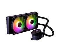 Cooler Master MasterLiquid 240L Core ARGB (2023) Watercooler pour Processeur - Pompe à Double Chambre Gen S, Radiateur & Ventilateurs ARGB 120mm Supérieurs, Brackets LGA 1700 & AM5 - Noir