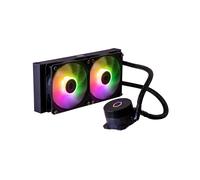 Cooler Master MasterLiquid 240L Core ARGB (2023) Watercooler pour Processeur - Pompe à Double Chambre Gen S, Radiateur & Ventilateurs ARGB 120mm Supérieurs, Brackets LGA 1700 & AM5 - Noir