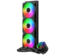 Cooler Master MasterLiquid 360 Core II CPU Watercooler - Refroidisseur AIO 360mm (Max. 280W TDP), Pompe GR9 à Double Chambre, ventilateurs ARGB Gen 2 améliorés, Montage rapide kits AMD & Intel - Noir