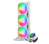 Cooler Master MasterLiquid 360 Core II CPU Watercooler - Refroidisseur AIO 360mm (Max. 280W TDP), Pompe GR9 à Double Chambre, ventilateurs ARGB Gen 2 améliorés, Montage rapide kits AMD & Intel - Blanc