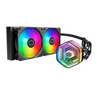 Cooler Master MasterLiquid Atmos 240 Black Watercooler CPU - Kit Watercooling AIO, Pompe à Double Chambre, Ventilateurs Sickleflow 120 Edge, ARGB Gen 2, Brackets LGA1700 & AM5