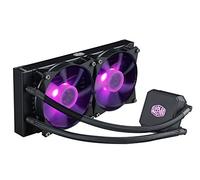 Cooler Master MasterLiquid LC240E Refroidisseur liquide pour processeur AIO en boucle fermée, radiateur de 240 mm, pompe RVB à double chambre, double ventilateurs MF120R RVB, éclairage RVB pour AMD
