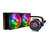 Cooler Master Masterliquid ML240P Mirage Refroidisseur à Eau avec 2 Ventilateurs Argb 120 mm, Radiateur 240 x 120 mm, Pompe PWM, Pte Thermique Mastergel Pro et contrôleur Argb Inclus