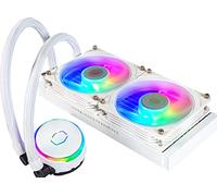 Cooler Master MasterLiquid PL240 Flux White Edition Refroidisseur Liquide pour CPU, Système Watercooling AIO, 2 Ventilateurs 120mm, Radiateur 240mm, Contrôleur RGB Gen2 Inclus, Compatible AMD & Intel