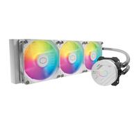 Cooler Master MasterLiquid - Refroidisseur liquide AIO à boucle fermée 360 L, noyau blanc 360 mm, synchronisation ARGB, pompe à froid Gen S, PWM 120 mm, CryoFuze 14 W/Mk, AMD Ryzen AM5/AM4, Intel