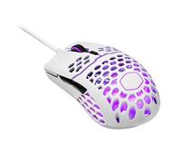 Cooler Master MM711 60g Glossy White Gaming Mouse with Lightweight Honeycomb Shell, Ultraweave Cable, 16000 DPI Optical Sensor and RGB Accents