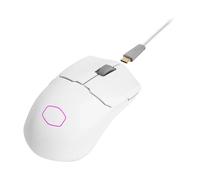 Cooler Master MM712 RGB-LED Souris Gaming sans Fil/Hybride Ultralégère 59g - Capteur Optique 19K DPI, Switches Optiques 70 Millions de Clics, MasterPlus+ (38K DPI, PC Seulement) - Blanc