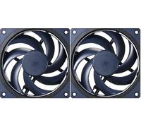Cooler Master Mobius 120 Ventilateur de Boitier - Conception Ring Blade (PWM), Roulement à Boucle Dynamique (max. 63.1CFM, 2.6 mmH2O, 22.6dBA), Cadre Chanfreiné Air-Focus - Noir (Lot de 2)