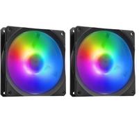 Cooler Master Mobius 140P ARGB Ventilateur pour Radiateur - Design Ring Blade (PWM), Roulement à Boucle Dynamique (max. 76.5CFM, 2.3mmH2O, 30dBA), Cadre Chanfreiné Air-Focus, ARGB Gen 2 (Lot de 2)