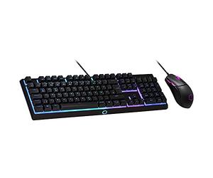 Cooler Master MS110 RGB Clavier & Souris Gaming Combo - Switches Linéraires Mem-Canique, Anti-Ghosting 26 Touches, Contrôles Embarqués, MS110 Souris Gaming avec 4 Réglages DPI - QWERTZ DE
