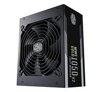 Cooler Master MWE 1050 Gold V2, Alimentation PC Entièrement Modulaire 80 Plus Gold 1050W (Prise EU), Câblage Plat Noir, Ventilateur 140mm FDB, Mode 0 RPM, Seuil de Température Élevé - Garantie 10 ans