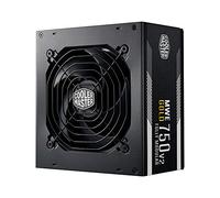 Cooler Master MWE 750 Gold V2, Alimentation PC Modulaire 80 Plus Gold 750W (Prise EU), Câblage Plat, Ventilateur 120mm HDB, Seuil de Température Élevé - Garantie 5 ans