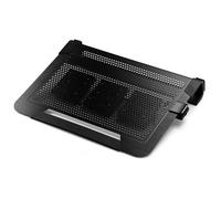 Cooler Master NotePal U3 PLUS Refroidisseur Ordinateur Portable - 3 Ventilateurs Positionnables de 80 mm, Protection Durant le Transport, Cadre Ergonomique en Aluminium - Noir