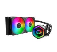 Cooler Master Refroidisseur liquide pour processeur AIO 240 Core II, R9|U7|i7, pompe G9R à double chambre, miroir infini, tube de 400 mm, radiateur 240 mm, ventilateur PWM 120 mm, AMD Ryzen AM5|4,