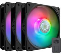 Cooler Master SickleFlow 120 ARGB 3-en-1 - 3x 120 mm Ventilateurs PC, Contrôleur Inclus, Compatible Carte Mère RGB Adressable, Pales Translucides, 62 CFM, 2,5 mmH2O, 8 à 27 dBA - ARGB