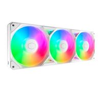 Cooler Master SickleFlow Edge 360 ARGB - Monobloc 360mm à Trois Ventilateurs (PWM), Haut Flux d'air (190 CFM) & Pression Statique (3.54mmH2O), Éclairage ARGB Gen 2, Installation Facile - Blanc