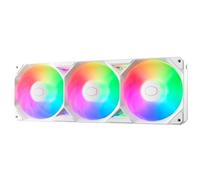 Cooler Master SickleFlow Edge 360 Boîtier PC aRGB à cadre unique blanc | Ventilateur de refroidissement liquide, 360 mm, câble modulaire unique, PWM 2 050 tr/min, lames d'équilibrage d'air, roulement