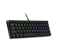 Cooler Master SK620 Clavier de jeu mécanique à profil bas 60 % gris sidéral, commutateurs rouges linéaires, RVB personnalisable, design ergonomique, connectivité USB-C, Mac/Windows, QWERTY