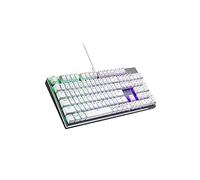 Cooler Master SK652 Clavier mécanique mécanique argenté avec boutons marron à profil bas, nouveaux et améliorés, et design en aluminium brossé