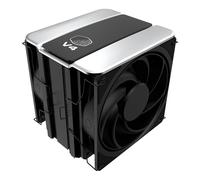 Cooler Master V4 Alpha 3DHP Refroidisseur d'air pour processeur noir, technologie Alpha 3DHP Heat Pipe, double ventilateurs Mobius 120 PWM, fonctionnement silencieux, installation facile, AMD Ryzen 9