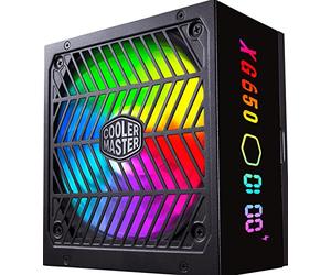 Cooler Master XG650 PLUS PLATINUM PSU (EU), 80 PLUS Platinum (+92% Efficacité), 650W, Câblage Modulaire, Affichage Temps Réel, Condensateurs 100% Japonais, Ventilateur ARGB 135mm FDB, Noir Avec Argb