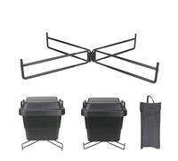 Cooler Stand - Iron Refrigerator Stand | 10.23 Inches Folding Ice Container Holder | Foldable Multifunctional Cooler Stands For Poolside, Home, Camping, Grilling & Fishing
