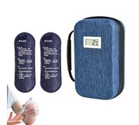 Cooler Travel Case - Temperature Display Travel Storage Case | with 2 Ice Packs Insulated Cooler Bag for Outdoor, Camping, Daily, Car, Picnic, Work, Commute, Carry