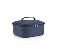 reisenthel coolerbag XL twist silver - Sac isotherme XL en tissu polyester de haute qualité - Idéal pour les pique-niques, les courses et les déplacements, Couleur:herringbone dark blue